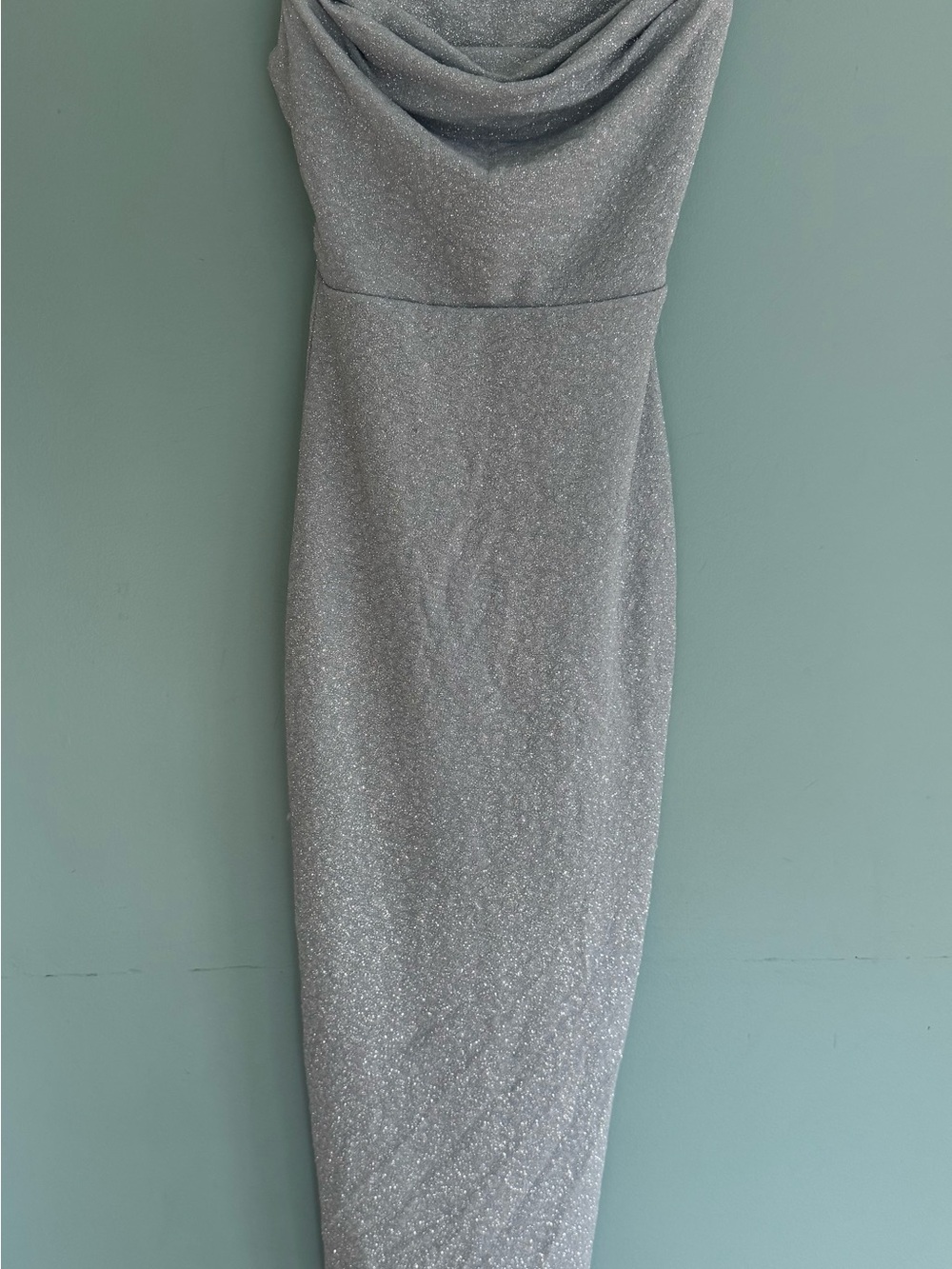 Silver Blue Shimmer Dress for Dances